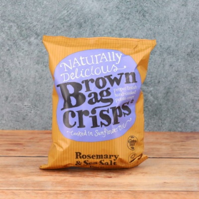 Brown Bag Rosemary & Sea Salt Crisps 20 x 40g (VEGAN & Gluten Free)+VAT
